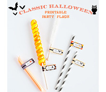 Classic Halloween Design Kit - Printable Party Flags - Instant Download